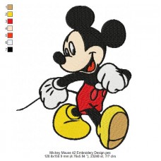 Mickey Mouse 42 Embroidery Design